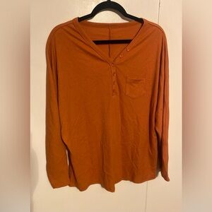 Women's Long Sleeve Ribbed Knit Tunic Shirt, NWOT, L